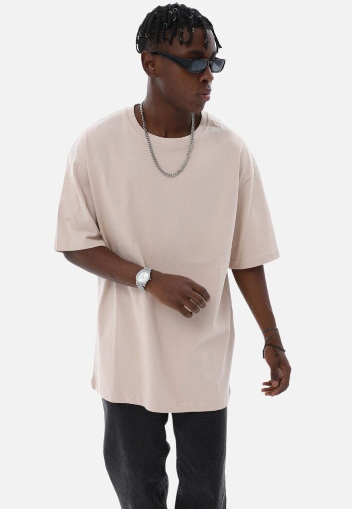 Oversize T-Shirt - Heavy Weight Basic Shirt L Beige