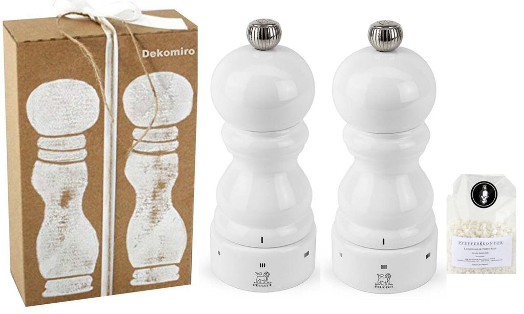 Peugeot Paris Set Salzmühle und Pfeffermühle 12 cm weiß Produktbild 