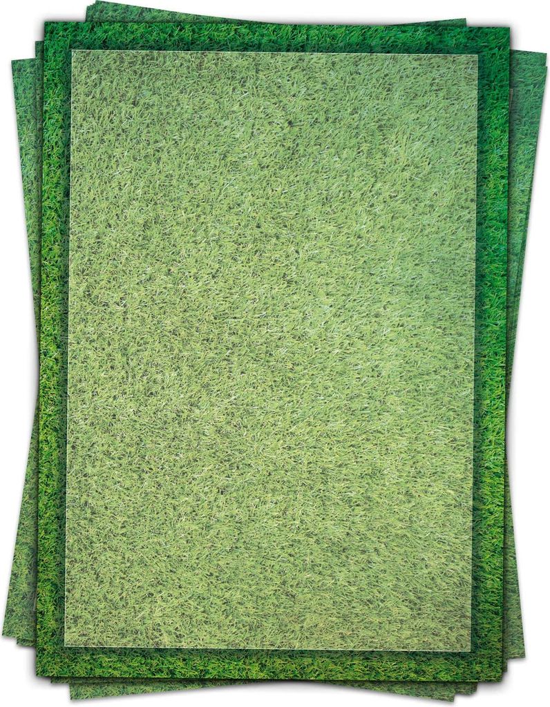 50 Blatt Briefpapier (A4) | Rasen grün | Motivpapier | edles Design Papier | beidseitig bedruckt | Bastelpapier | 90 g/m²