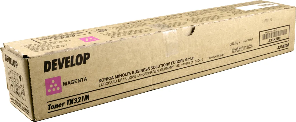 Toner compatible Develop TN321M magenta pour impression de bureau quotidienne