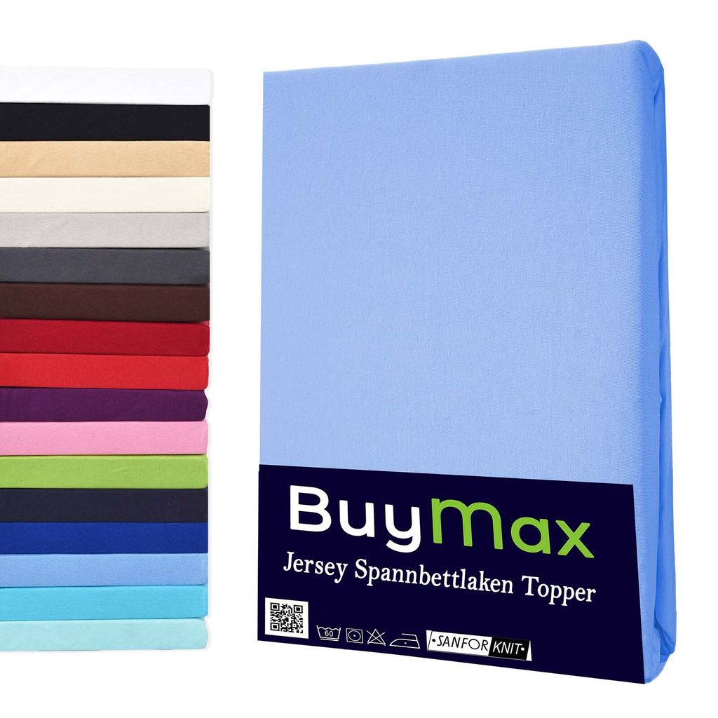 Jersey Topper Spannbettlaken Spannbetttuch 100% Baumwolle  Produktbild 1