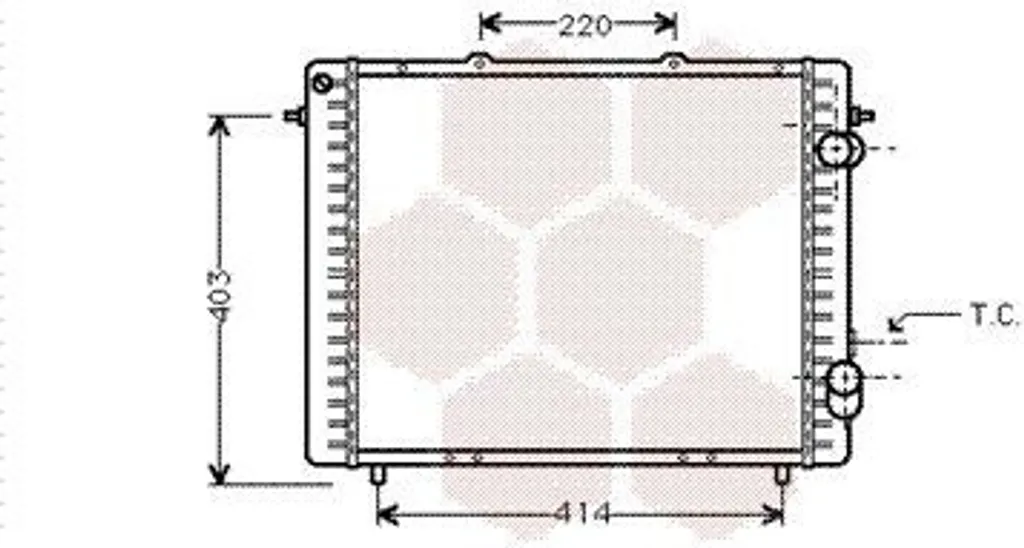 Radiateur VAN WEZEL 43002159 pour RENAULT RAPID Kasten F40 G40