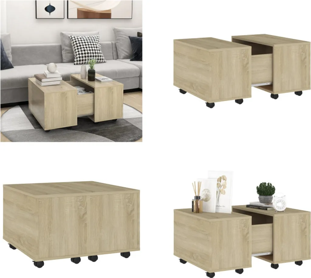Tavolino vidaXL 60x60x38 cm Rovere Sonoma - Guida alla Scelta Perfetta