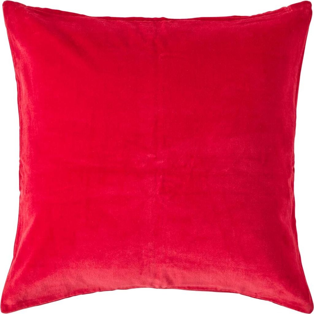 HOMESCAPES Samt-Kissenbezug in Rot, 40 x 40 cm