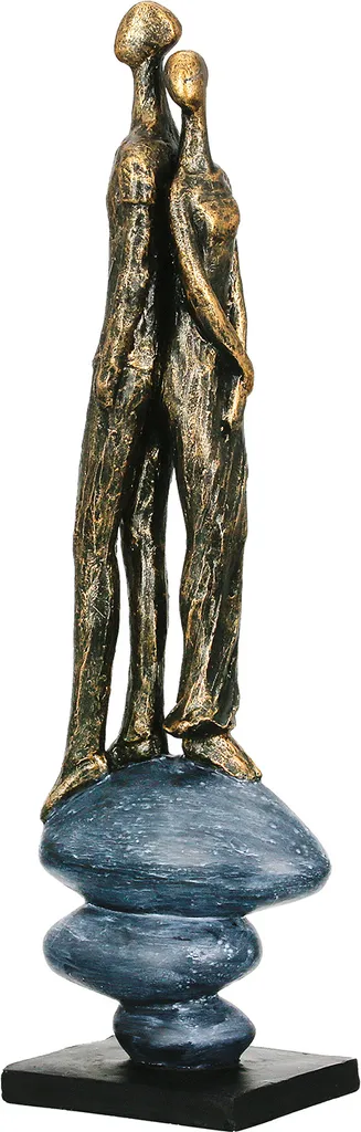 Gilde Skulptur Paar Growing Together Kunstharz Bronze 37.6 cm 59212