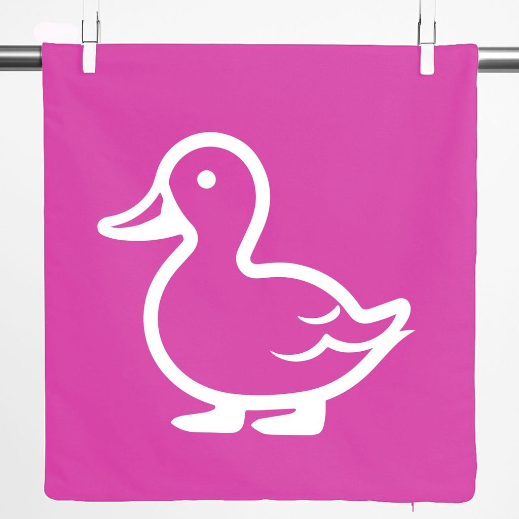 Huuraa Kissenbezug Ente Silhouette 40x40cm Fuchsia Baumwolle Dekokissenbezug Geschenkidee