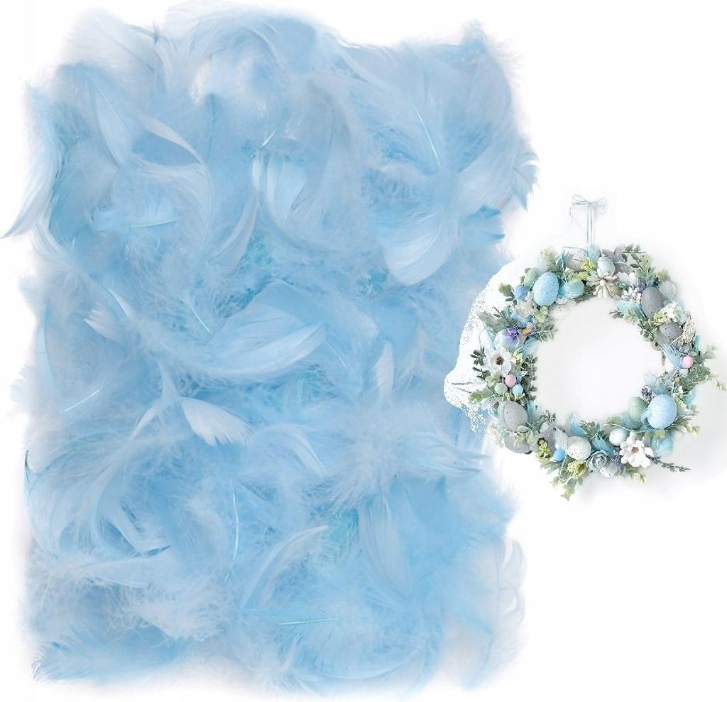 DEKORATIVE BLAUE FEDERN dekorativ 10 g 5-12 cm Scrapbooking DpCraft
