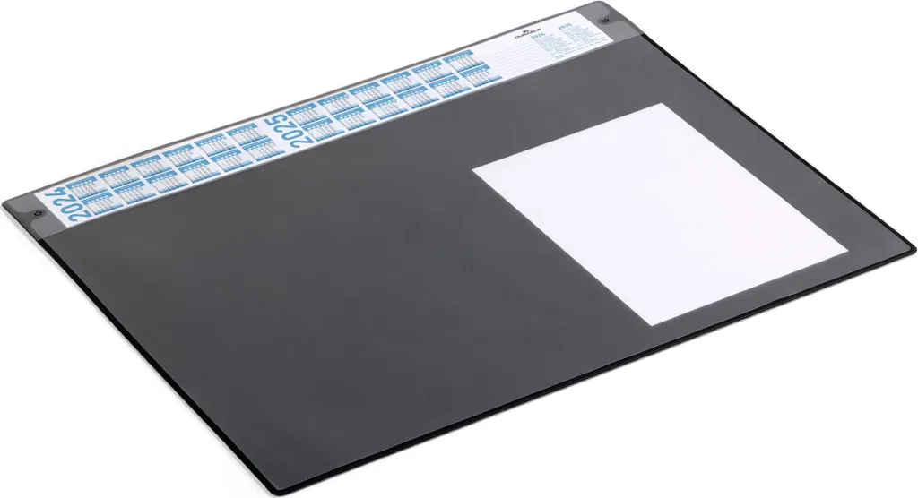Sous-main grand format 65x52 cm DURABLE avec calendrier 2 ans noir - 2