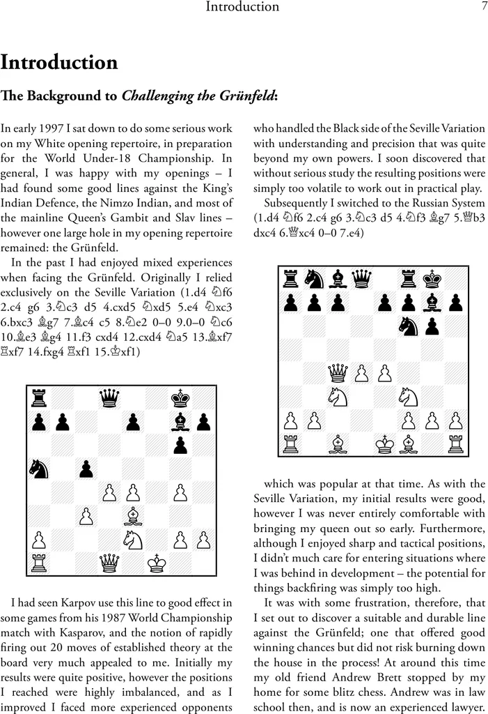 Livre d'échecs Challenging the Grunfeld, Répertoire pour les Blancs