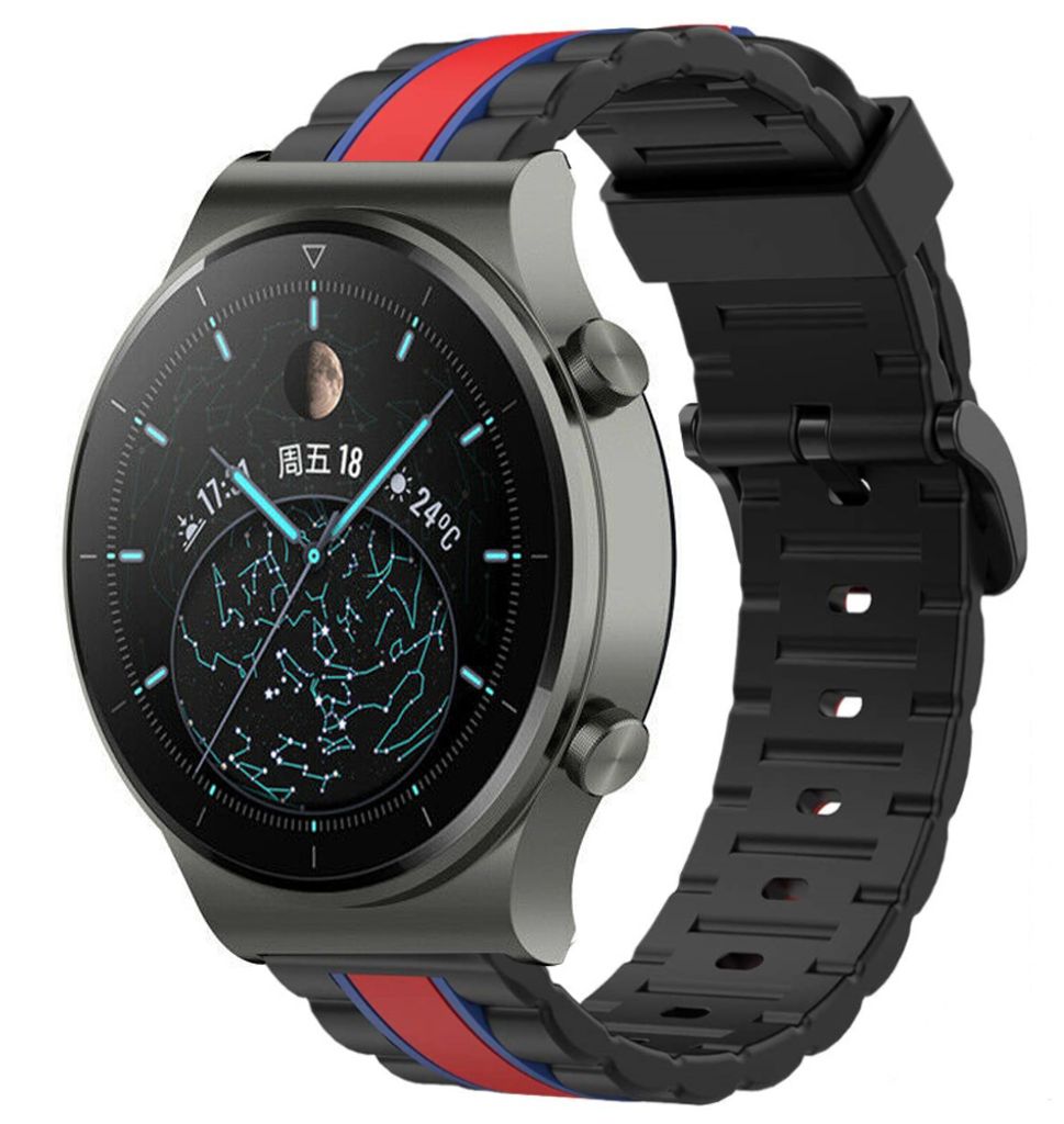 Strap-it Huawei Watch GT 2 Pro Special Edition Armband (Schwarz/Rot)