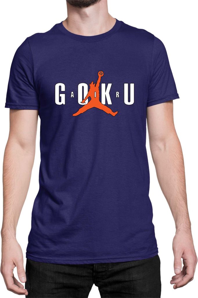 Herren T-Shirt Dragon Anime Manga Ball Z Goku Air, Man 3XL / Dunkelblau
