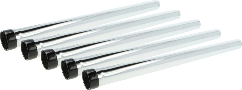 vhbw 5x Universal Staubsaugerohr Ersatz für Makita P-72942, 0088381703604 für Staubsauger - 35 mm Anschluss, 50cm Schwarz Silber