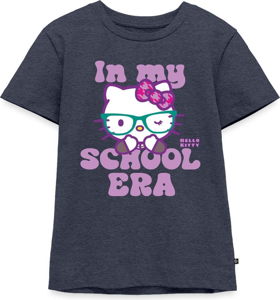 Spreadshirt Hello Kitty Schulkind In My School Era Kinder Premium T-Shirt, 98/104 (2 Jahre), Jeansblau