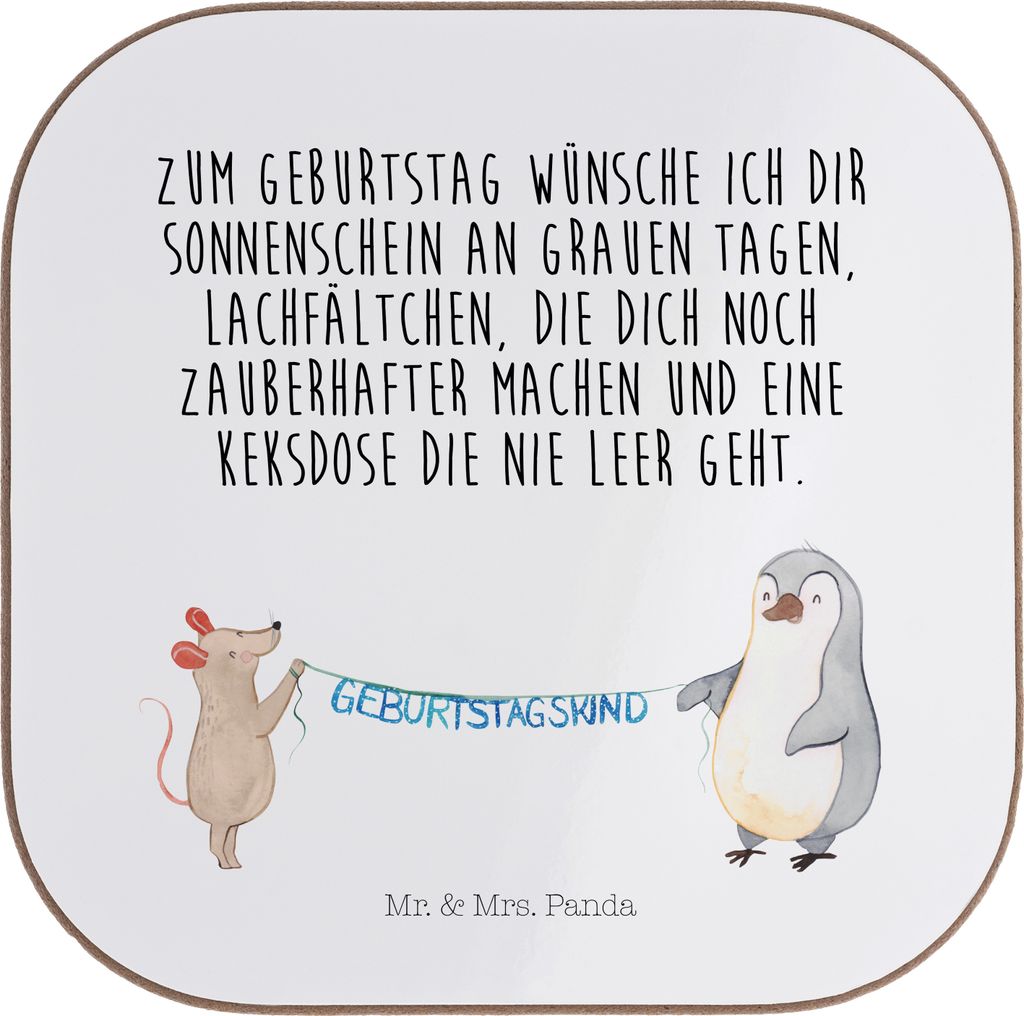 Mr. & Mrs. Panda party untersetzer Maus Pinguin Geburtstag Produktbild 