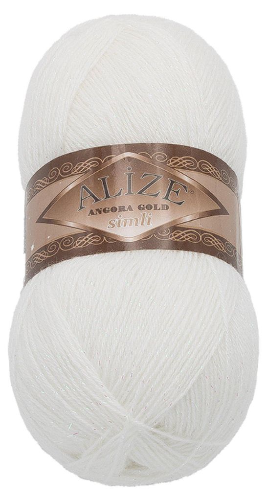 ANGORA GOLD SIMLI - 100g / 500 m - Bianco Immagine del prodotto 