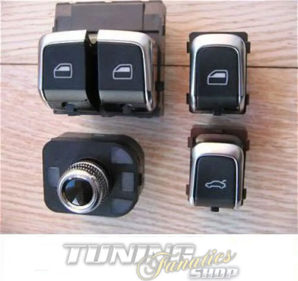 Réparer Lève-vitre Audi A5 S5 bloqué : Bouton Alu Chrome Original 8T