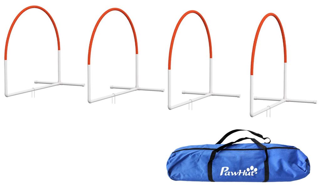 PawHut Hunde Agility Set, 4er-Set Hundetraining mit Produktbild 