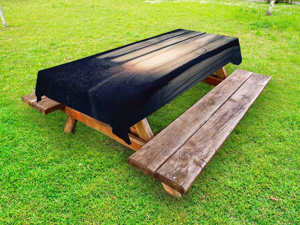 ABAKUHAUS Tovaglia Esterno Halloween 145x265 cm | Antimacchia Foresta