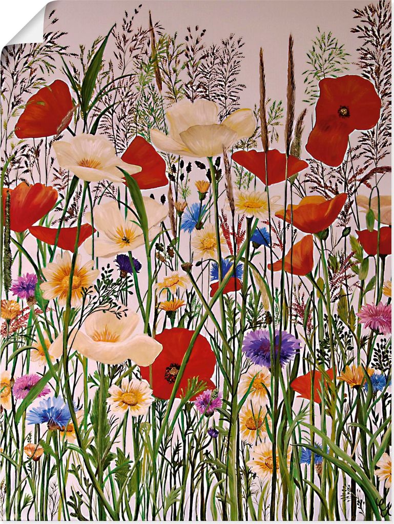 ARTland Poster Blumenwiese Größe: 90x120 cm