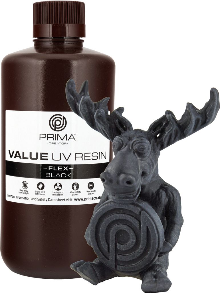 PrimaCreator Value Flex UV Resin - 1 kg - Black