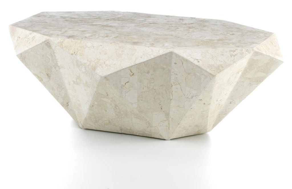 Diamond medium - Couchtisch (120 x 70 x 40 h) aus beigem Produktbild 
