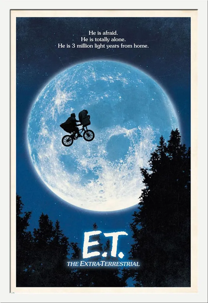 Cadre Photo Shinsuke avec Affiche E.T. l'Extra-Terrestre, Vitre Acrylique