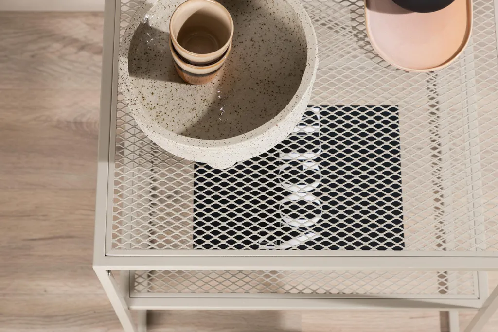 Table basse beige Netz - Table d'appoint compacte pour gagner de l'espace - 12