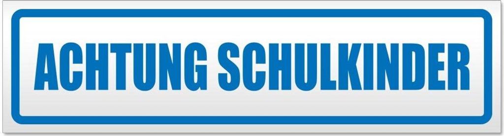Kiwistar Achtung Schulkinder Magnetschild Schild magnetisch - 45cm Blau - Magnetfolie für Auto PKW Kfz