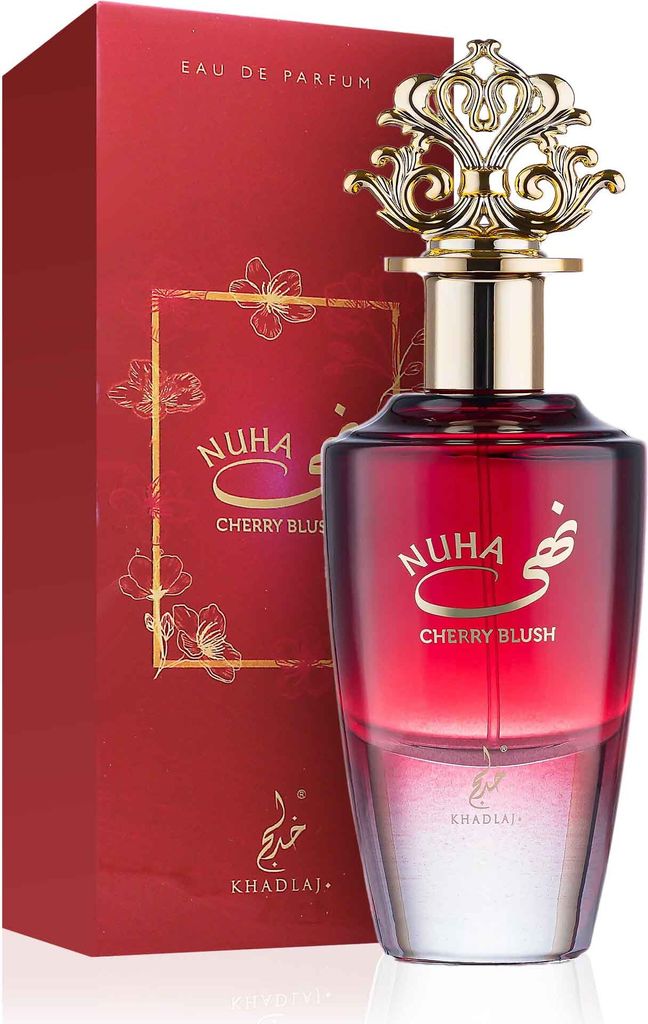 A perfume bottle and its box are displayed against a white background.