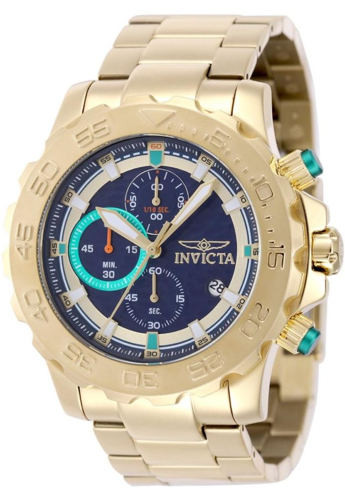 Invicta Pro Diver 50249 Herren uhr - Wasserdicht - Analog - Quarzuhrwerk - Edelstahl mit blauen zifferblat - 54mm