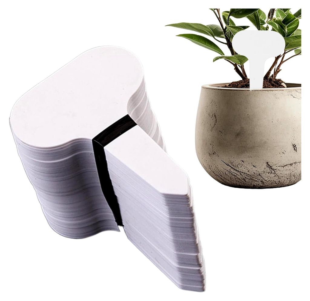 Pflanzenetiketten | 100 Stück wasserdicht beschreibbar | Gartenetiketten für Topfpflanzen, Blumentöpfe, Sträucher, Balkon, Hinterhof, Gemüseg...