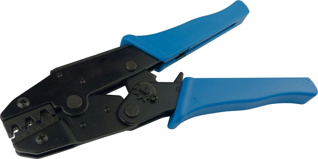 Crimpzange für unisolierte Kabelschuhe 0,5 - 6 mm²