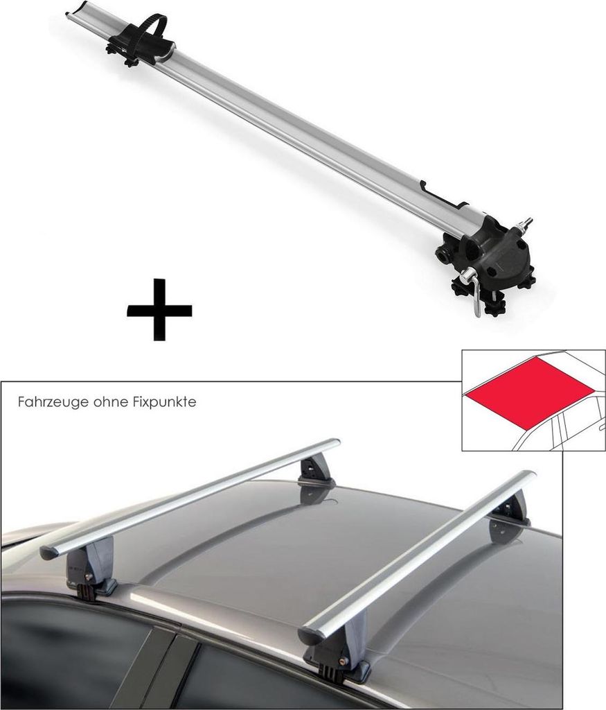 Fahrradträger Bike Pro + Dachträger VDP Delta kompatibel mit für Nissan Navara/NP300/Frontier (D23) (4 Türer) ab 2014