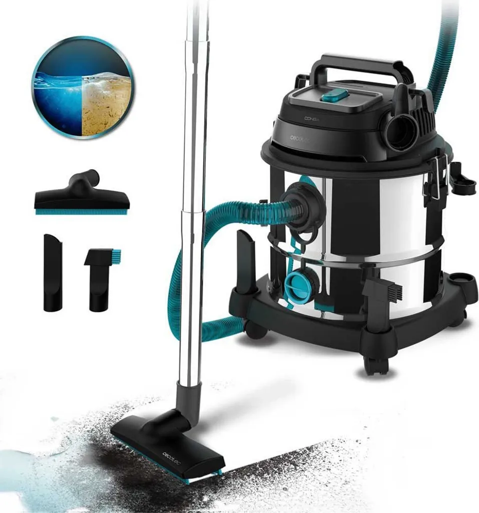 Aspirateur Cecotec Wet & Dry Steel Max 1400 W : Aspirez tout sans Effort