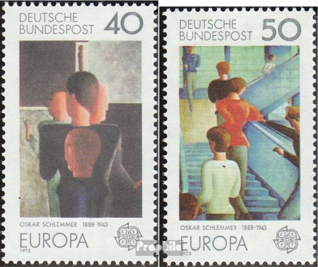 Briefmarken BRD (BR.Deutschland) 1975 Mi 840-841 (kompl.Ausgabe) postfrisch Europa