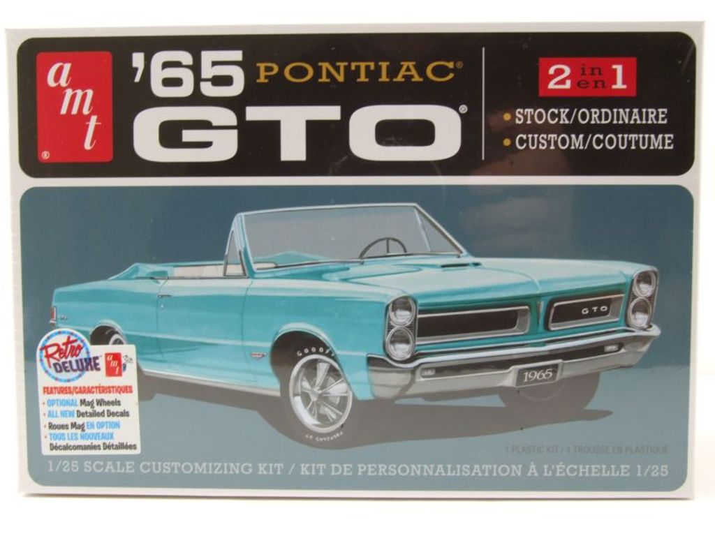 Pontiac GTO 2T 1965 Kunststoffbausatz Modellauto 1:25 AMT