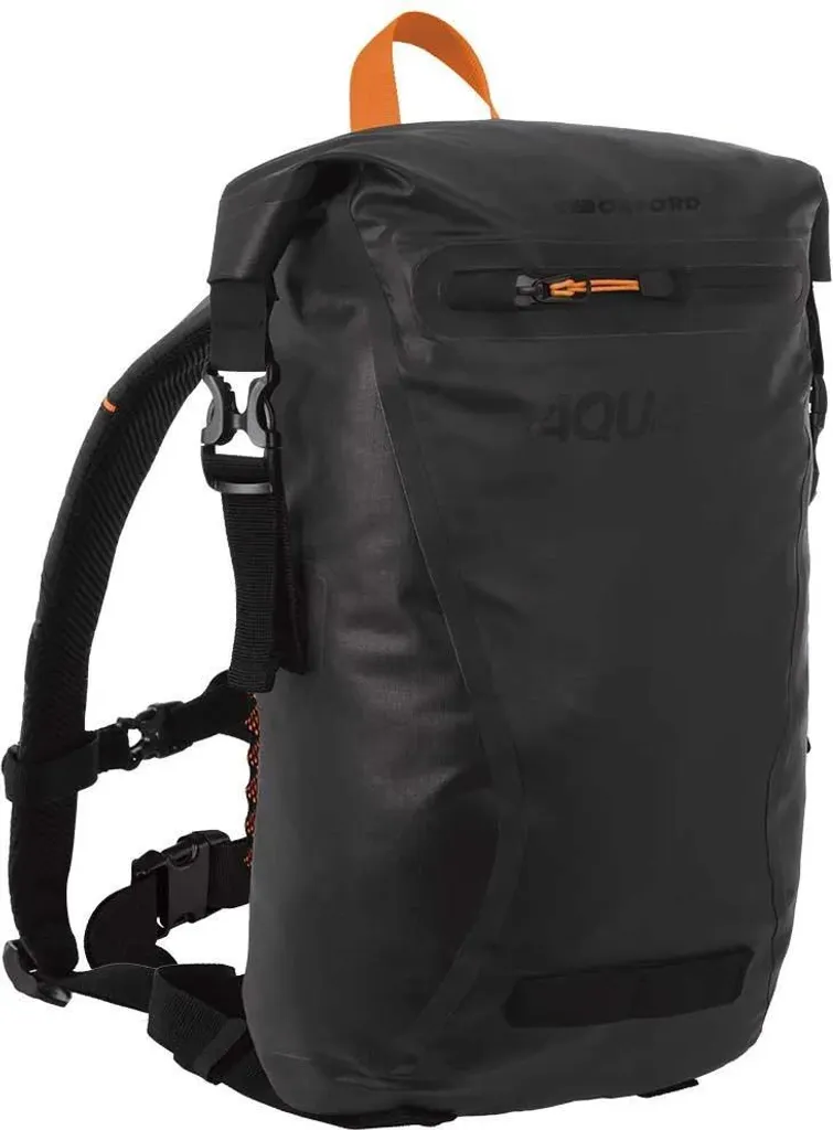 Zaino Oxford Aqua Evo 22L Roll-Top Nero: Carico Stagno per Off-Road