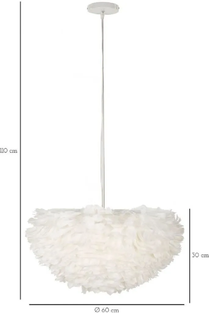 Lampe de plafond Mauro Ferretti E27 Ø 60 x 30 cm blanche design chic - 6