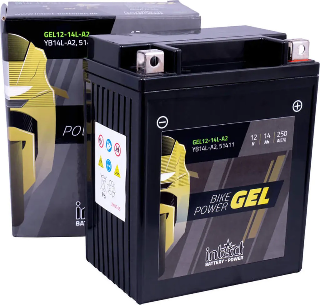 Batterie Moto GEL YB14L-A2 INTACT Bike Power 12V sans Entretien