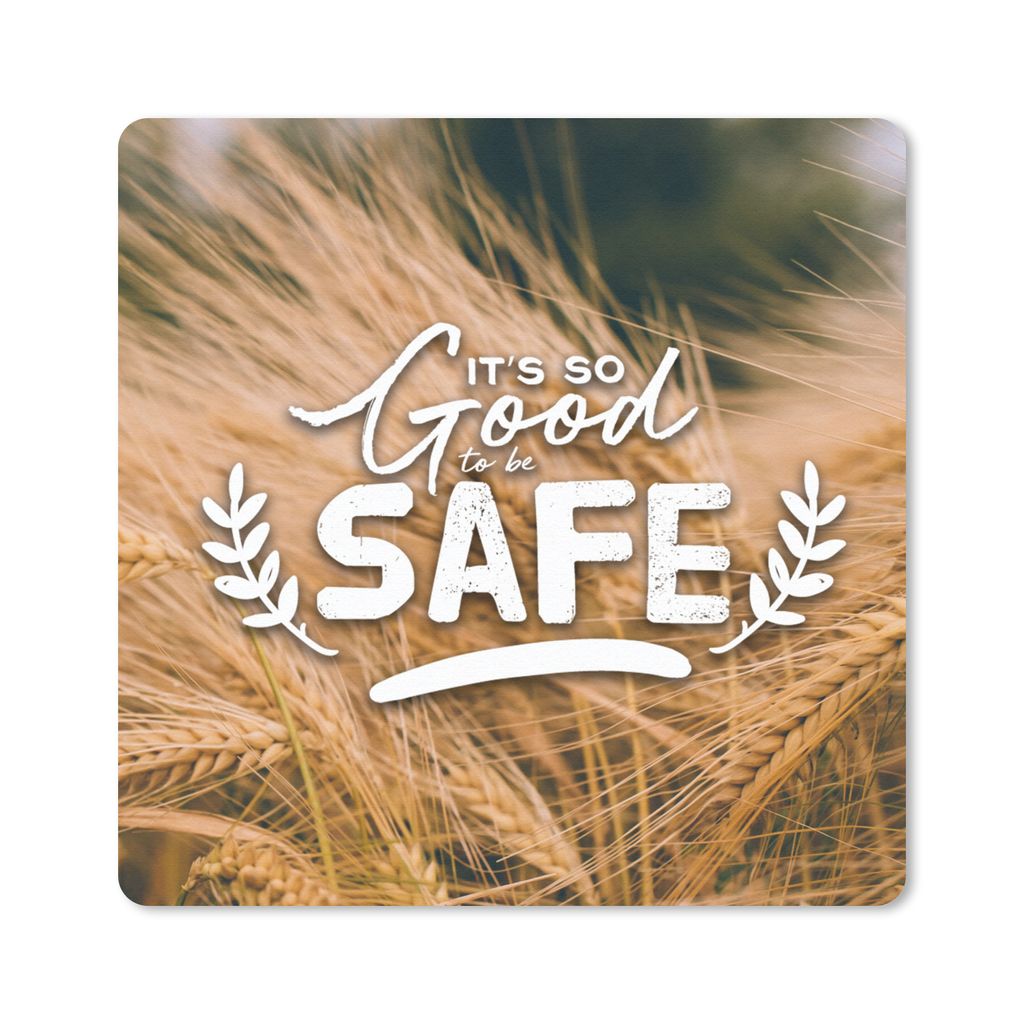 MuchoWow Mauspad Mousepad Sprichwörter - 'Es ist so gut, sicher zu sein' - Zitate 30x30 cm - Mousepads - Maus Mat - Pad - Mausunterlage - Gaming
