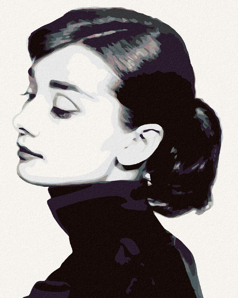 Zuty - Malen nach Zahlen - Audrey Hepburn I, 40x50 cm, mit Keilrahmen (bereits gespannt)