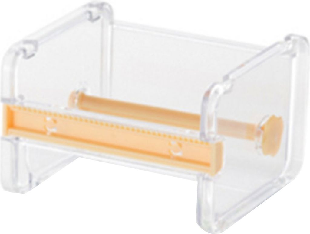 Washi Tape Dispenser Cutter transparent 2 gezackte Stäbe ABS -Plastikstapelhalter zur Lagerung Gelb