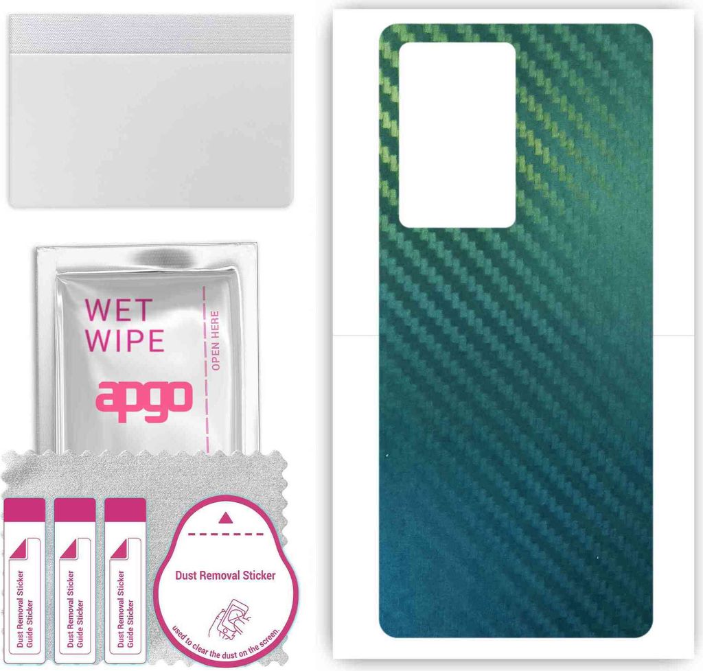 apgo Rückseite Schutzfolie, Skin, kompatibel mit ZTE Nubia Z40 Pro, Hinten Displayschutzfolie aus Vinylfolie, kratzfest, einfache Montage - Kohlen...