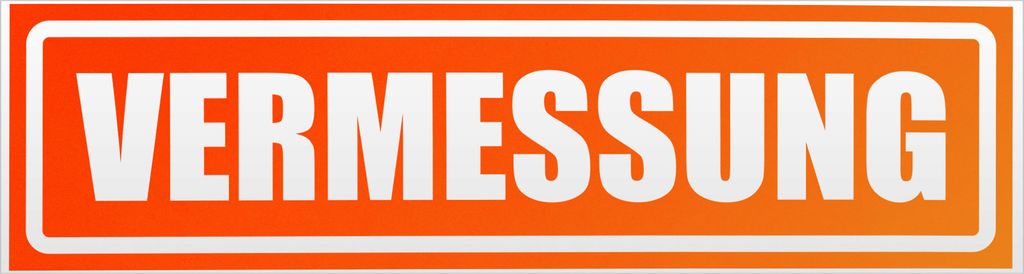 Kiwistar Vermessung invertiert Magnetschild Schild magnetisch - 20cm Neonorange - Magnetfolie für Auto PKW Kfz