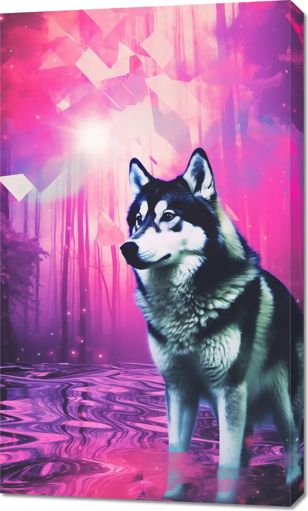 Tableau Image 60 x 100 cm Esprit du loup - Décoration Murale Nature