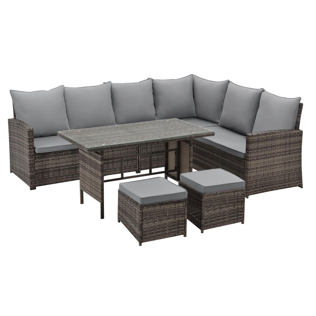 SVITA Monroe Garten-Lounge Set Polyrattan Lounge-Möbel Produktbild 