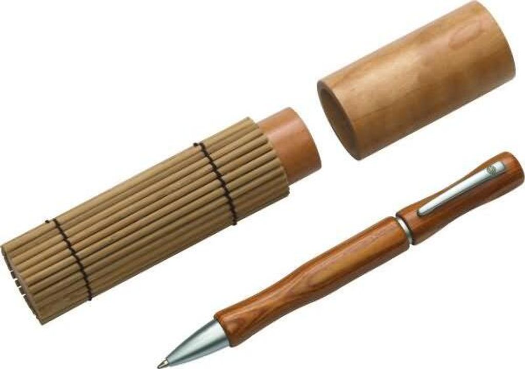 Geschenketui Bambus rund für 1 Schreibgerät Produktbild 