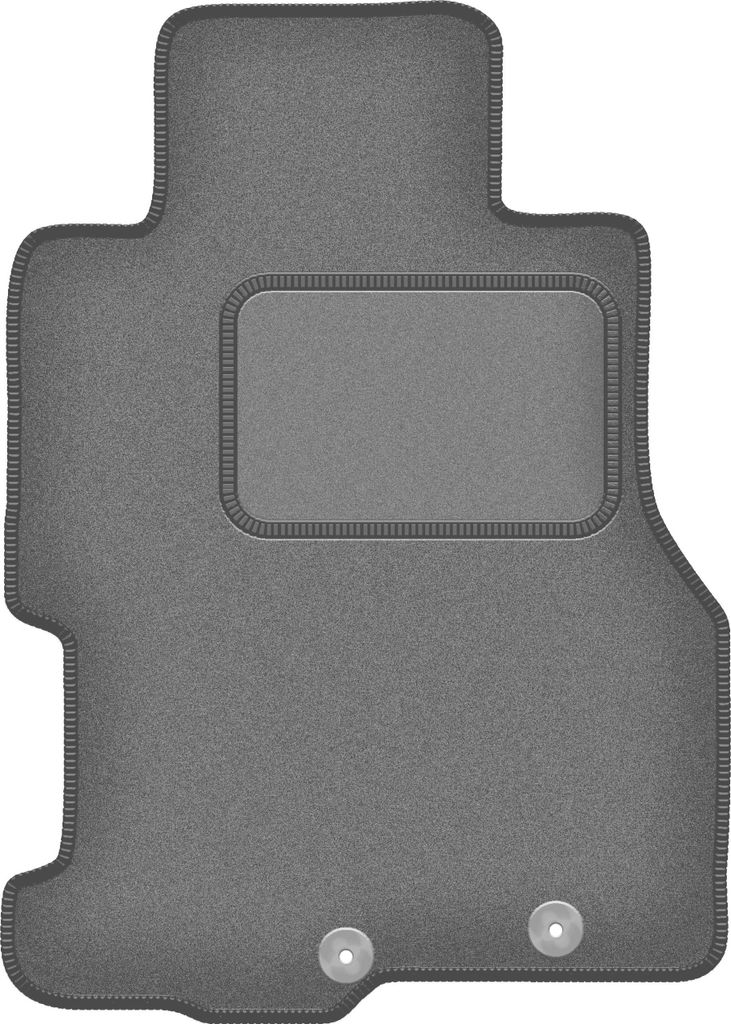 Fahrerfußmatte Velours graphit passend für Honda Civic VII (2001-2007, 5 Türen) – mit Befestigungen – passgenau