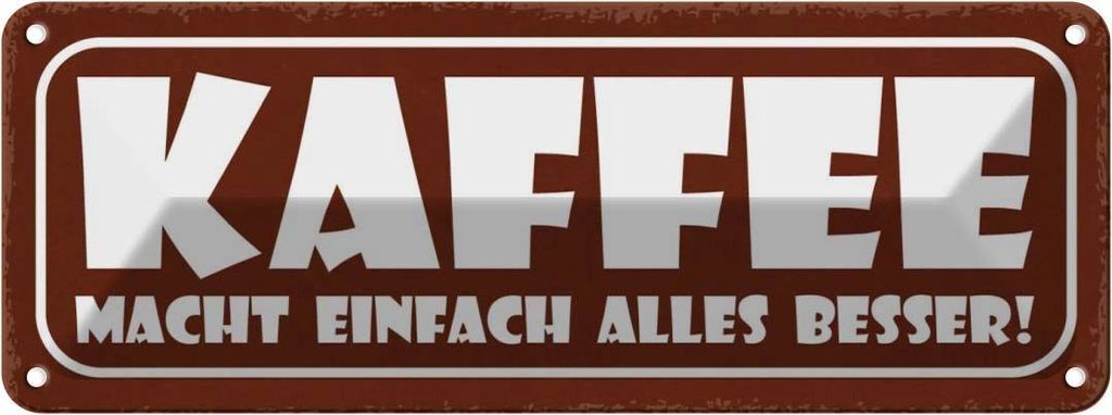 vianmo Blechschild 10x27 cm Kaffee macht alles besser Essen Trinken