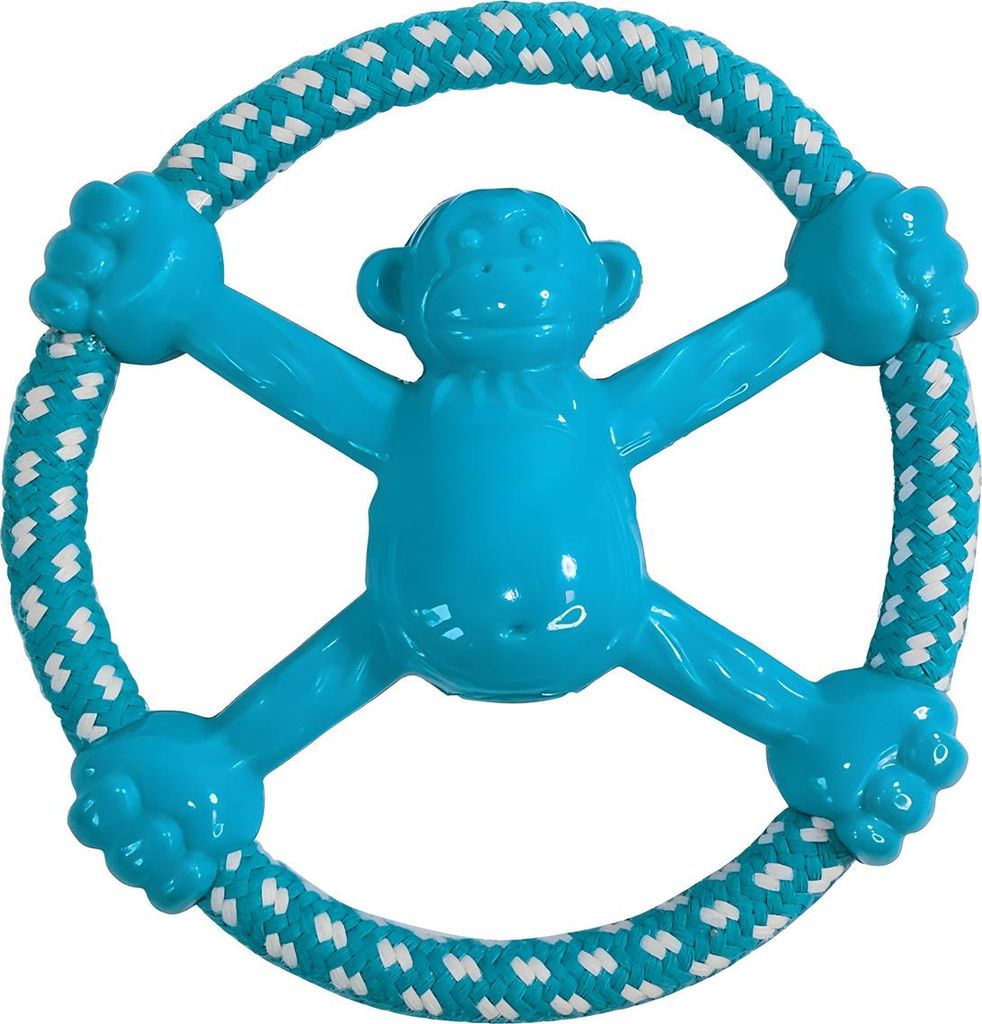 Nobby Hundespielzeug Disk Affe mit Seil aus TPR